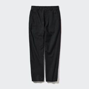 UNIQLO Linen Cotton Tapered Pants | 09 BLACK | Medium M